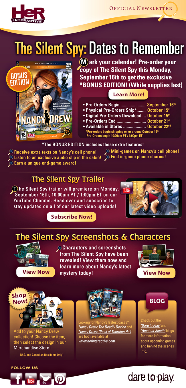 when does the new nancy drew game come out 2013 when does the new nancy drew game come out 2013