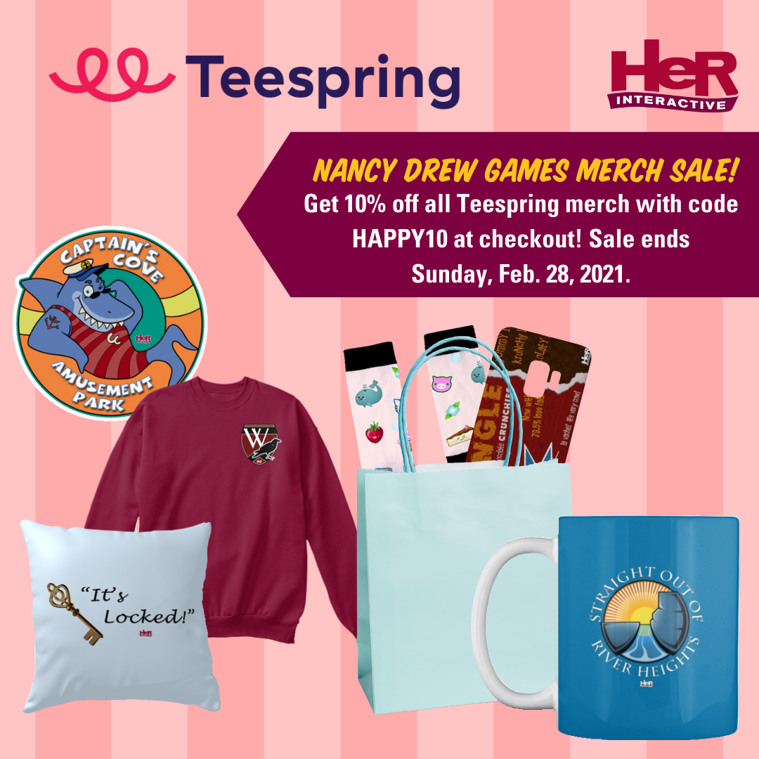Nancy Drew Teespring Merchandise Sale