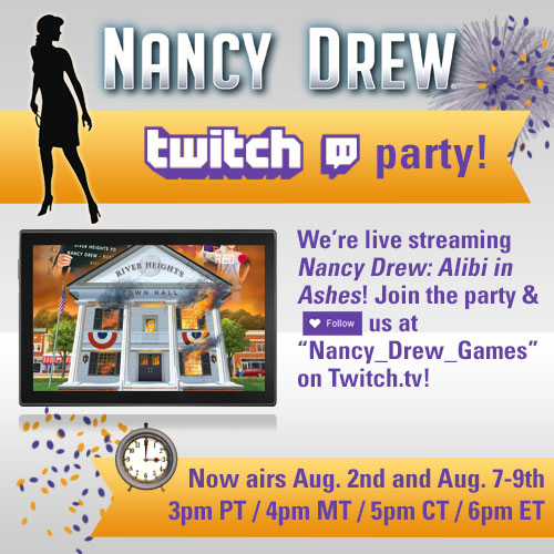 Nancy Drew Mystery Adventure Games Twitch Party