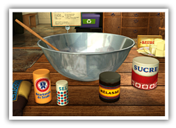 Mix ingredients and bake some mint chocolate chip cookies in Danger by Design!