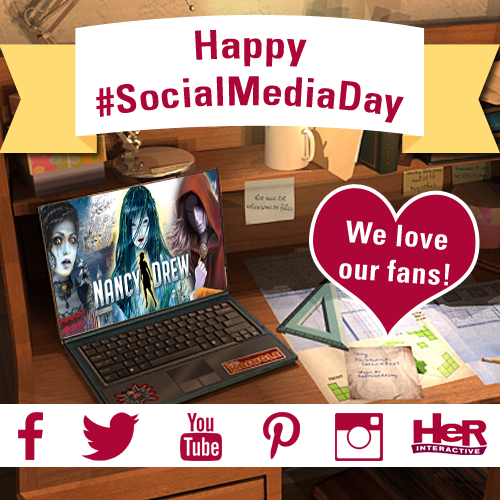 Nancy Drew Mystery Adventure Games Social Media Day