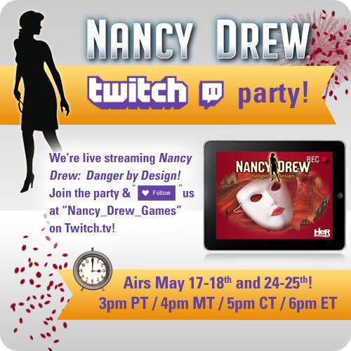 Nancy Drew Mystery Adventure Games Twitch Party