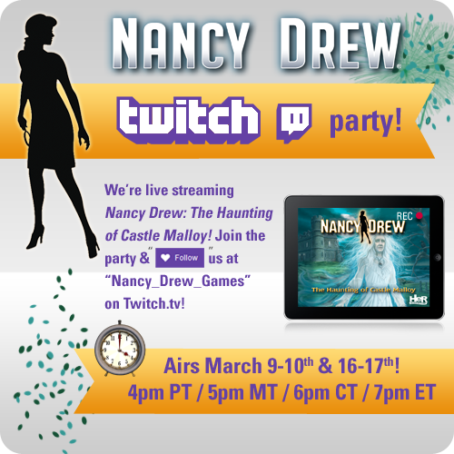 Nancy Drew Mystery Adventure Games Twitch Party
