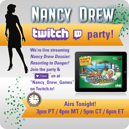 Nancy Drew Mystery Adventure Games Twitch Party