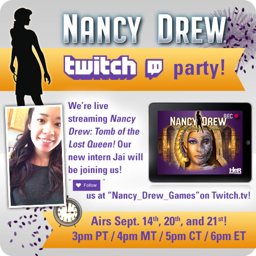 Nancy Drew Mystery Adventure Games Twitch Party