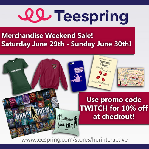 Nancy Drfew Mystery Adventure Games merchandise Teespring Sale
