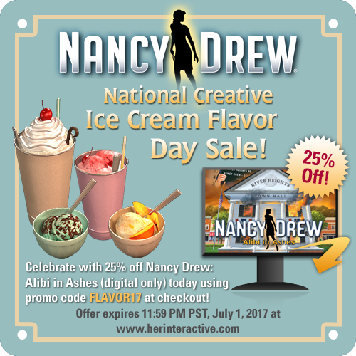 Nancy Drew Mystery Adventure Games Ice Cream Day