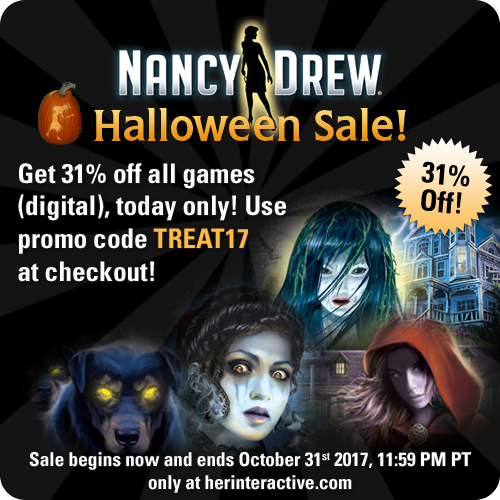 Nancy Drew Mystery Adventure Games Halloween Sale