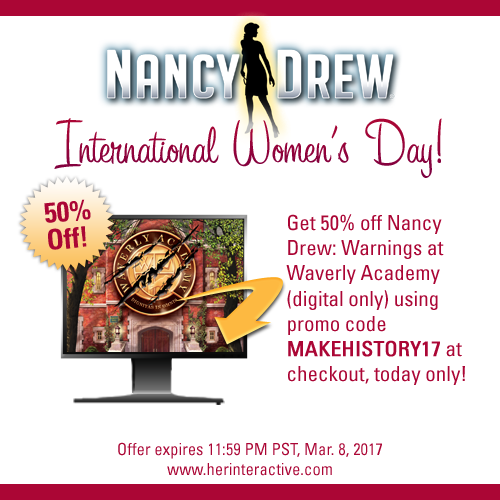 Nancy Drew Mystery Adventure Games Sale International Womens Day